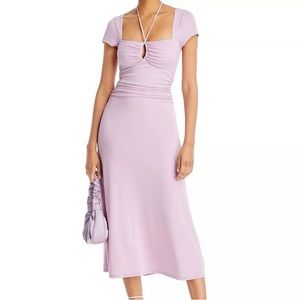 Cinq a Sept Janis Square Neck Ruched Side Dress